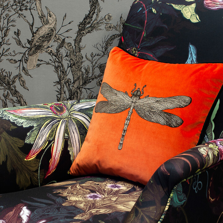 Dragonfly Velvet Cushion / image 3