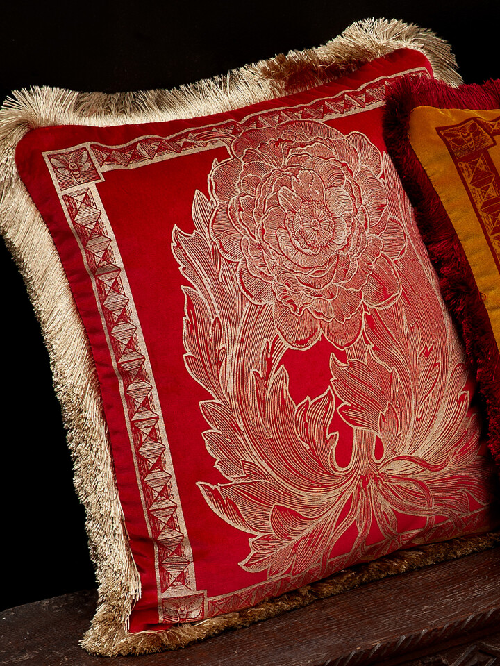 Tudor Rose Limited Edition Fringed Cushion / image 3